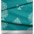thumbnail image 2 of Soimoi Poly Georgette Fabric Dot,Leaves & Floral Block Decor Fabric Printed Yard 52 Inch Wide, 2 of 3