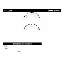 Centric Parts 111.07161 Brake Shoe Fits select: 1997-2000 DODGE STRATUS, 1997-2000 CHRYSLER CIRRUS