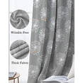 thumbnail image 3 of Gray White Dandelion Blackout Curtains for Bedroom Living Room Darkening Curtains 84 Inch Length 2 Panels Set Farmhouse Botanical Blossom Window Curtain Window Treatment Grommet Drapes 42"x84", 3 of 9