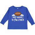 thumbnail image 3 of Inktastic Football My Daddy is the Coach Boys or Girls Long Sleeve Toddler T-Shirt, 3 of 5