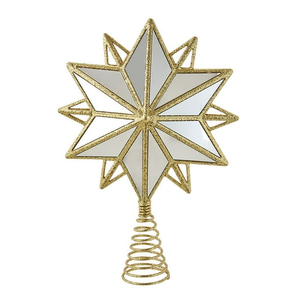Kurt S. Adler Acrylic Gold Star Tree Toppers, 13.5-Inches