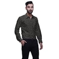 thumbnail image 4 of BESTMAN Long Sleeve Formal Shirt For Men Printed Button Down Cotton Men Shirts, 4 of 5