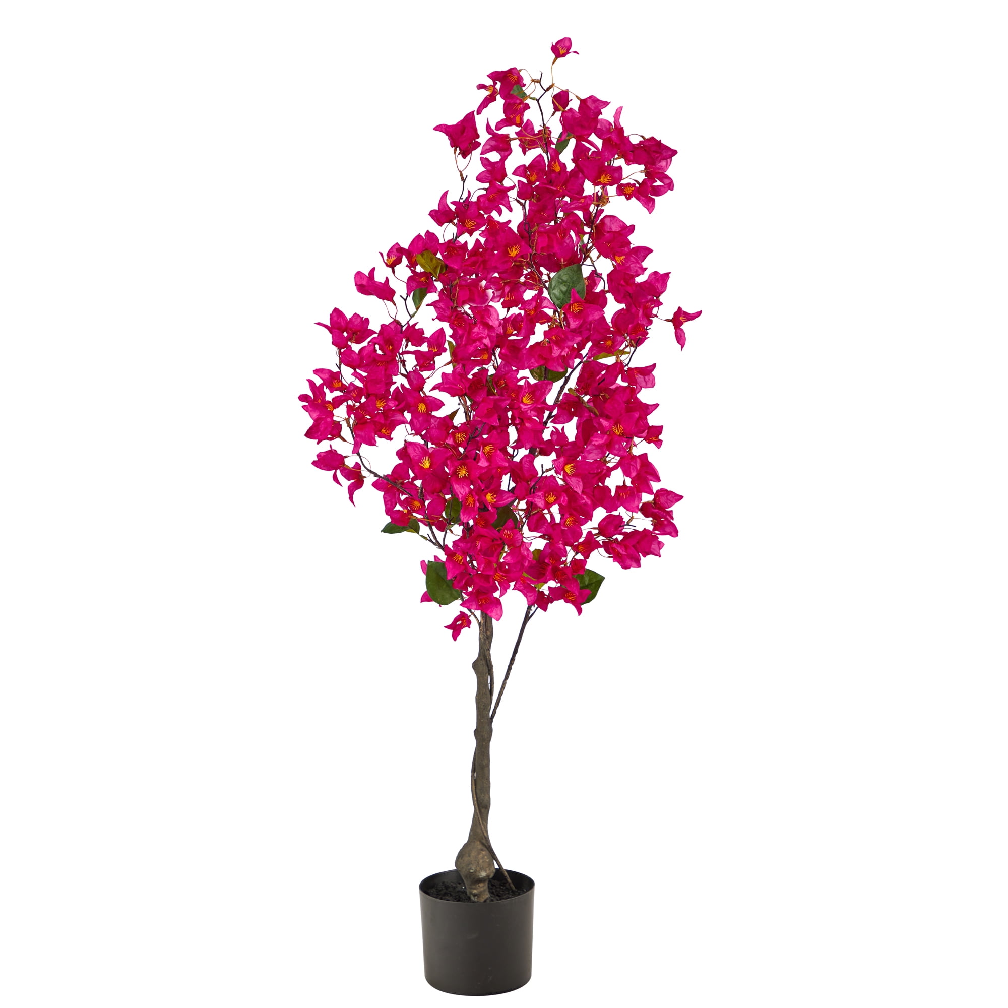 4' Pink Bougainvillea Artificial Tree in Black Pot