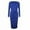 Sky Blue, variant on YHAJDS Women's Fall Winter Casual dress,Women's Dresses Casual Dress Long Sleeve Dress Solid Color Round Neck Belted Pocket Fitted Dress for Women Adjustable Waist Belt Fabric for All Day