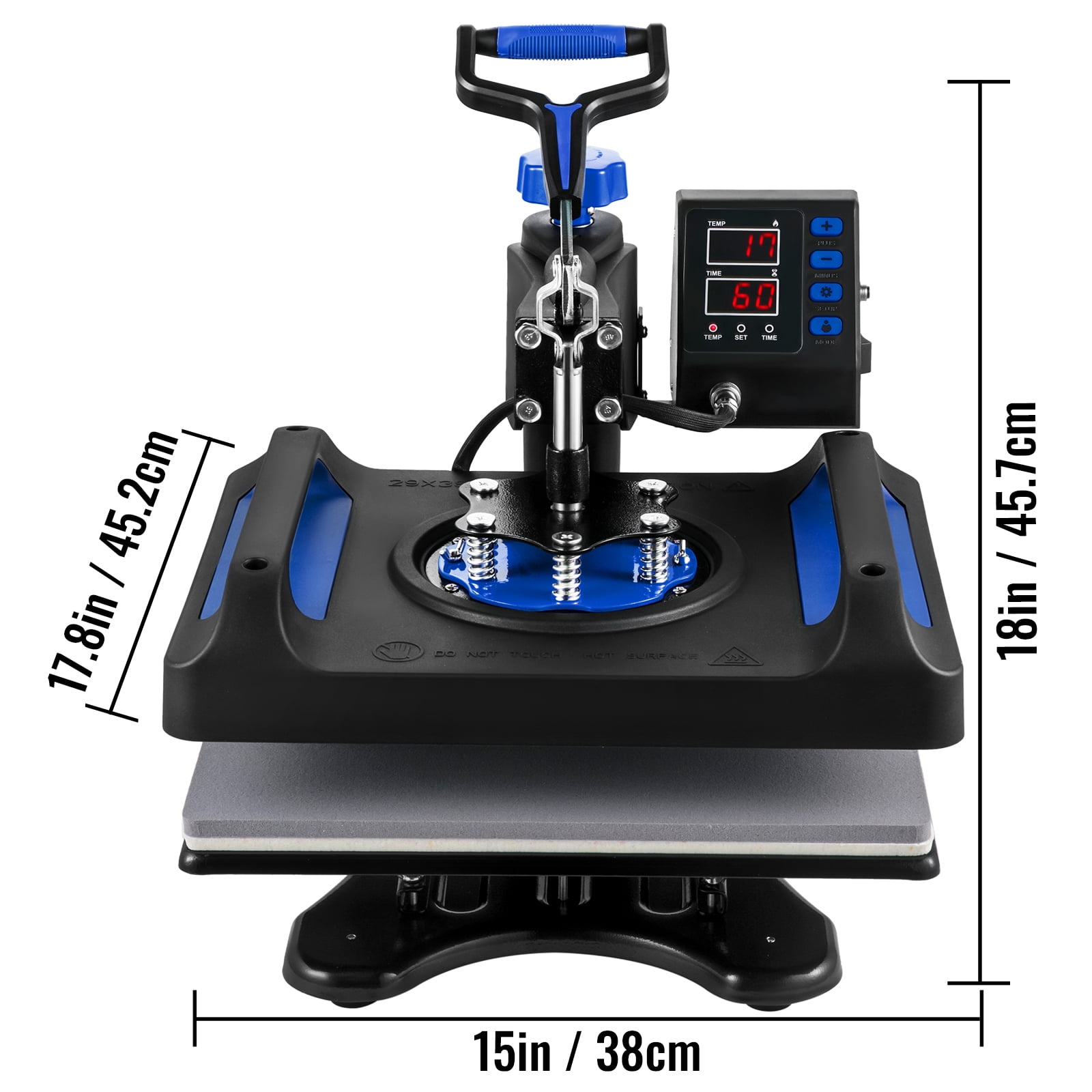 VEVORbrand 8 in 1 Heat Press Machine 12" x 15" upgraded Sublimation Machine 800W Rotation Swing Away Heat Press Dual-Tube Heating for DIY T-Shirts Cap And Mugs
