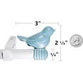 thumbnail image 4 of Urbanest 3/4-inch Cute Bird Designer Decorative Adjustable Window Treatment Curtain Single Rod Set, Heavy Duty, Baby Blue With White Rod, 84" to 120", 4 of 8