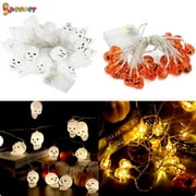 Spencer 30 LED Halloween Pumpkin String Lights, 2 Modes Fairy Lights 14.8ft Waterproof Battery Operated for Party Haunted House Creating Horror Decoration