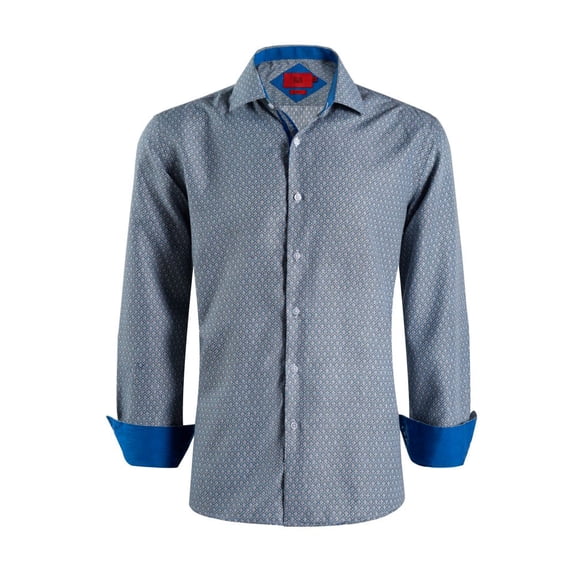 Elie Balleh Boy's White Slim Fit Geometric Print Shir