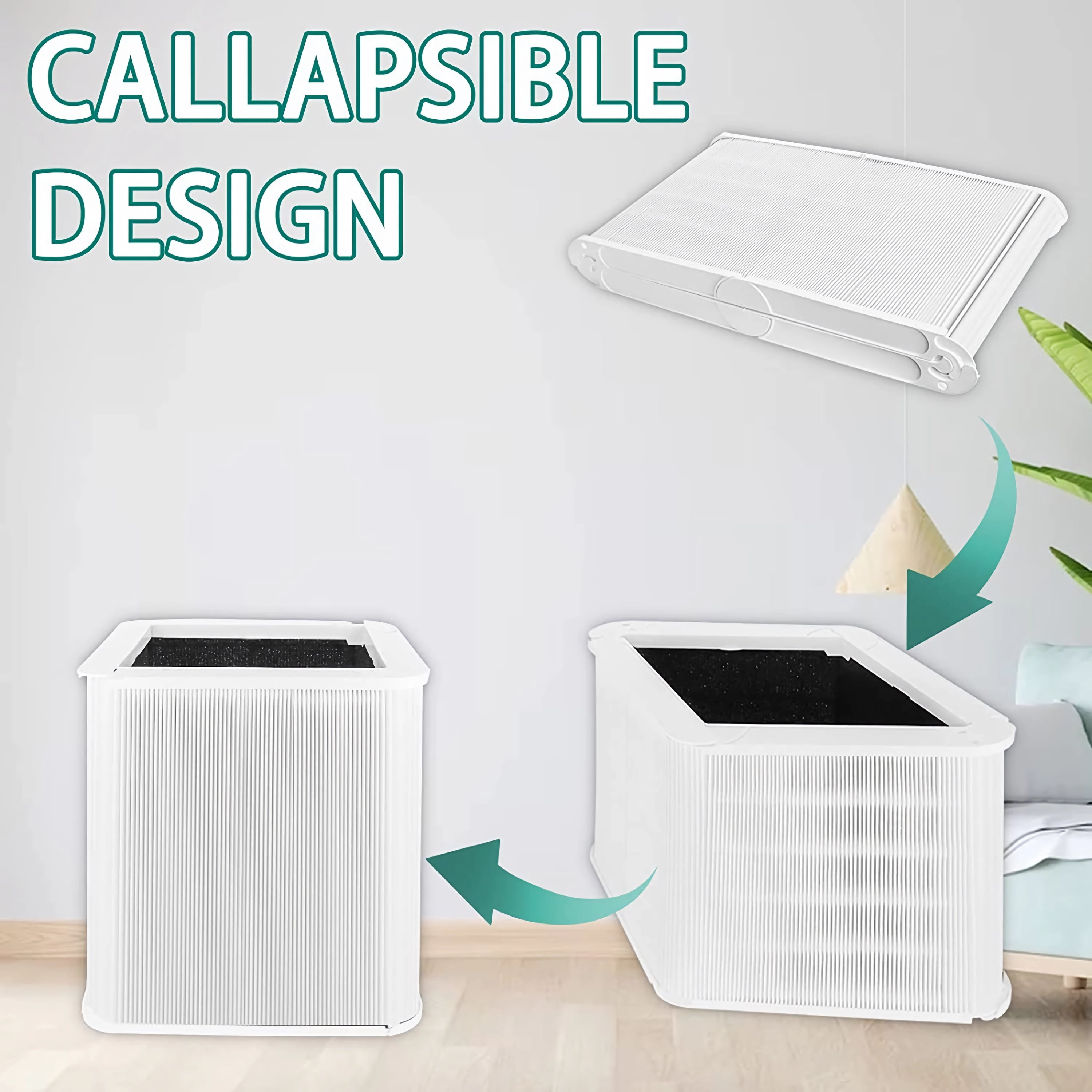 AMI PARTS 211+ Replacement Filter, Foldable Particle and Activated Carbon Fit Blue Pure 211+ Air Cleaner Purifier