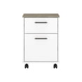 thumbnail image 2 of Key West 2 Drawer Mobile File Cabinet in White and Gray - Engineered Wood, 2 of 10