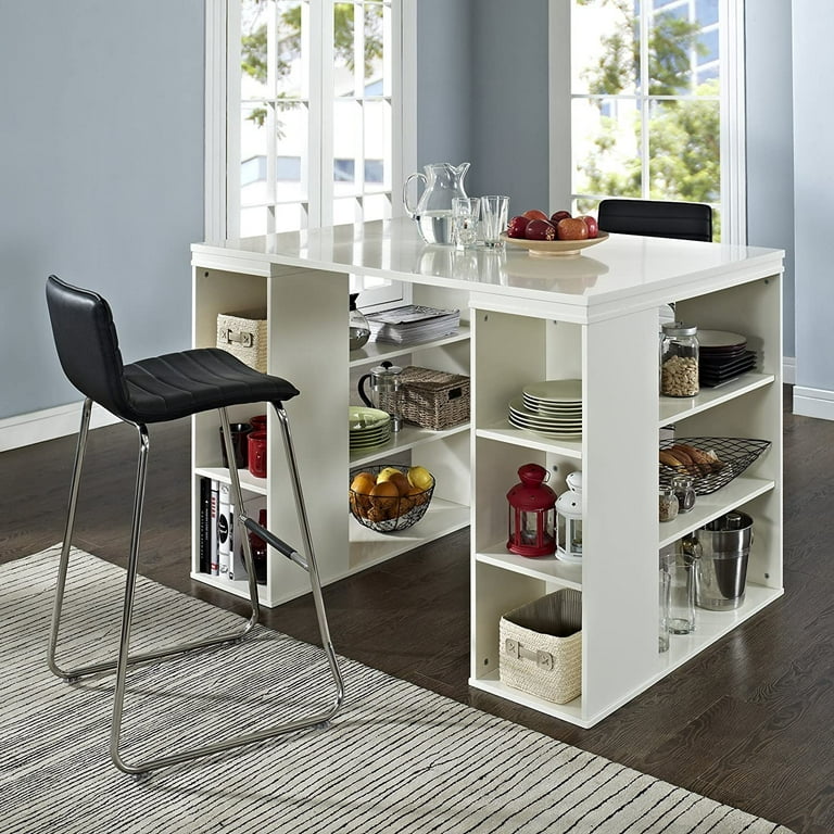 Sullivan Counter Height Desk Vanilla Walmart