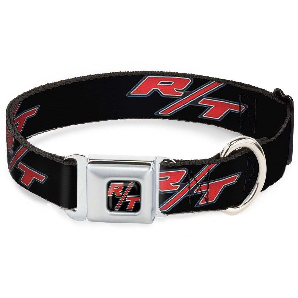 dog collar clldodge challenger r t emblem full color black white red