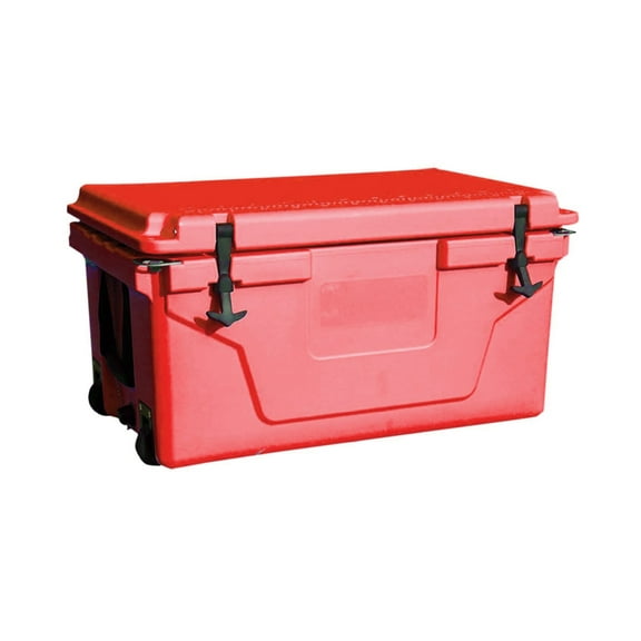 65QT Portable Cooler, Outdoor Camping Ice Chest with Wheels - 5-Day Ice Retention Red   Garden & Outdoor   ABS   Plastic