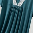 thumbnail image 5 of Tnhcen Plus Size Women's Casual Lace Trim Sleepwear Long Round Neck Dress | Soft Breathable Loungewear for Home & Bedtime | L-2XL, 5 of 7