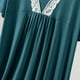 thumbnail image 5 of Camisón largo para mujer, informal y moderno, de color liso, con cuello redondo grande, 5 of 7
