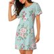 thumbnail image 2 of Balery Vintage Floral Camisón de manga corta con cuello redondo para mujer, cómodo y elegante., 2 of 6