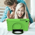 thumbnail image 6 of TECH CIRCLE Case for Samsung Galaxy Tab A7 Lite (8.7 Inch) (SM-T220) Tablet - Lightweight Plastic Kickstand Case Portable Handle Protective Cover for Kids (Green), 6 of 6