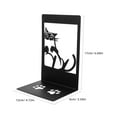 thumbnail image 4 of 2pcs Metal Book Ends Cat Ornament Book Ends Decorative Book Stoppers Office Supplies, 4 of 9