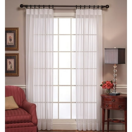 Emelia Sheer White Pinch Pleated D, Pinch Pleat Sheer Curtains