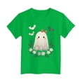 thumbnail image 5 of mgoYE Kids Short Sleeve Shirt Shirt for Girls Western Shirt Cowgirl Tshirts Tee Gift Graphic Tees Tops(Green,13-14 Years), 5 of 5
