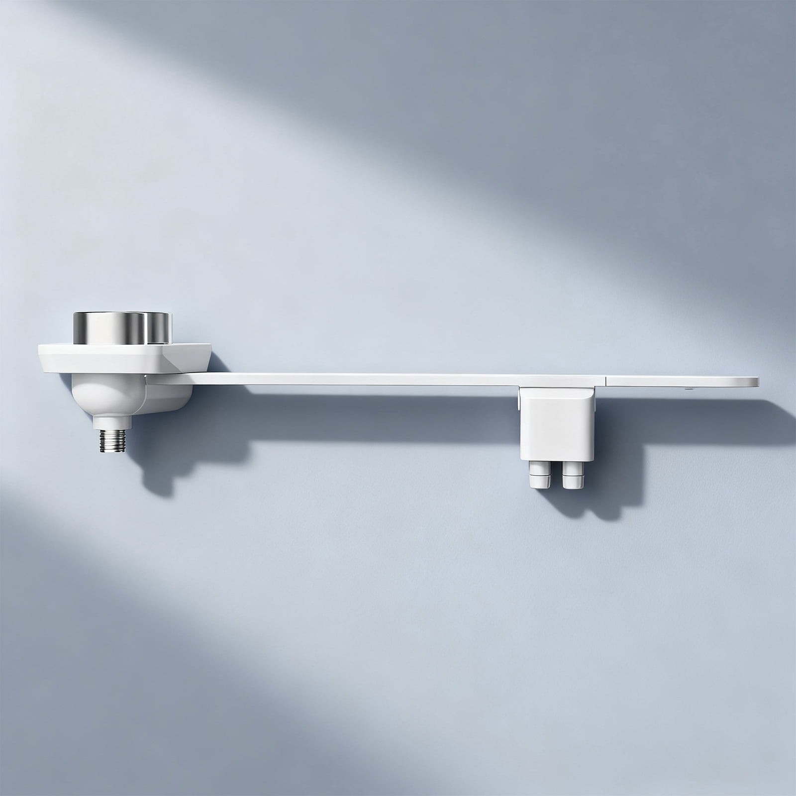 Atzeste Ultra-Slim Bidet, Bidet for Toilet Seat Attachment, Non-Electric Dual Nozzle, Rear & Feminine Wash, Self-Cleaning Sprayer, Stainless Steel Inlet Badays, Silver