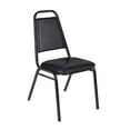 thumbnail image 5 of Regency Cain 36 in. Round X-Base Breakroom Table- Maple & 4 Restaurant Stack Chairs- Black, 5 of 8