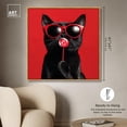 thumbnail image 5 of Candy Coated Coolness Canvas Cute Cat Art Prints by Art Remedy, Gold Frame, 40" x 40", 5 of 7