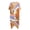 Cartoon Coloured Daisies, variant on HELLHERO Tropical Floral Print Beach Cover Up Polyester Breathable Free Size Bathing Suit Cover Up for Women