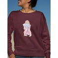 thumbnail image 2 of Manga Girl Daydream Pillow Sweatshirt Women -Image by Shutterstock, Female 4X-Large, 2 of 4