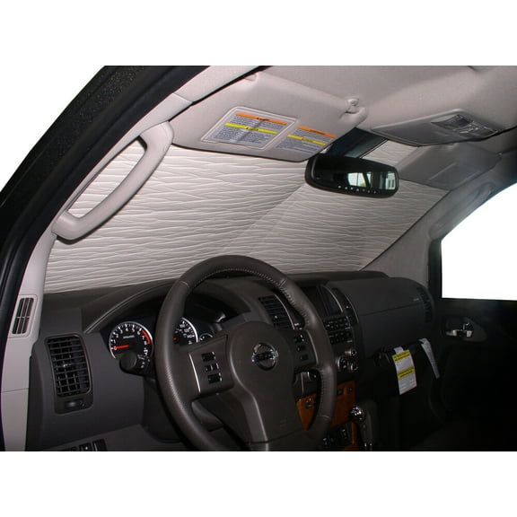 HeatShield, The Original Windshield Sun Shade, Custom-Fit for Nissan Pathfinder SUV 2005, 2006, 2007, 2008, 2009, 2010, 2011, 2012, Silver Series