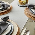 thumbnail image 5 of Contemporary Home Living Mesh Woven Round Placemats - 15" - Taupe - Set of 6, 5 of 8