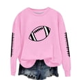 thumbnail image 3 of Craaazy Long Sleeve Shirts For Women Casual Solid Color Crewneck Sweatshirts Rugby Printed Shirt Pullover Sweatshirts Gifts For Women, 3 of 4