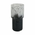 thumbnail image 6 of Abstract Glass Vase with Veining for Living Room and Home Decor - Modern Decorative Flower Vase for Window Sill, Bedroom, or Office Desk - House Accent for Table Decor - 12", Black & White, 6 of 12