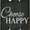 Black, variant on 16 in x 16 in. "Choose Happy " by Rough Cut Décor Wood Wall Art