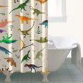 thumbnail image 4 of Colorful Realistic Dinosaurs Plants Pattern Shower Curtain 36"x72" ,Bathroom Decorative Shower Curtains Set with 12 Hooks,Modern Waterproof Washable Shower Curtain, 4 of 6
