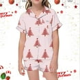thumbnail image 2 of WEAIXIMIUNG Children's Casual Printed Button Down Collar Short Sleeved Top Shorts Pajamas Set 2-3 Years, 2 of 4