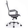 thumbnail image 4 of Hodedah Ribbed PU Leather High Back Swiveling Executive Chair in Black, 4 of 6