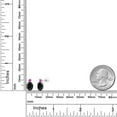 thumbnail image 3 of Gem Stone King 14k White Gold Black and Pink Sapphire Earrings for Women (3.48Cttw, GemstoneSeptember Birthstone, Oval 8X6MM, Round 2.5MM), 3 of 5