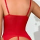 thumbnail image 4 of Gibobby Conjunto de lencería Bragas de satén para mujer, sexy, con costuras de cinta, sin espalda, lencería erótica(Rojo, XG), 4 of 5