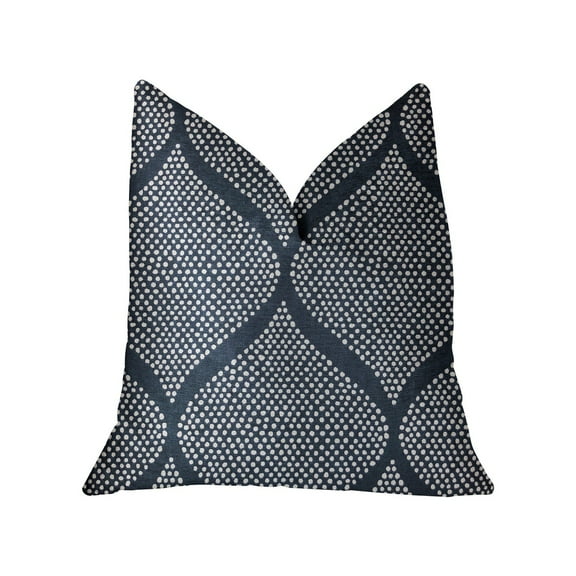 Plutus Pitaya Blue and White Luxury Throw Pillow - Double sided 20" x 36" King