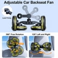 thumbnail image 6 of LC-dolida Dual Head Car Fan, Rechargeable Car Seat Cooling Fan, Fan for Front Rear Seat , 360° Rotatable, 3 Speeds Quiet Operation High Safety for Car RV Truck, 6 of 9