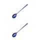 thumbnail image 1 of Inteprter Cuchara de estilo coreano con mango largo de acero inoxidable 304, café, sopa, bebida, cereal, postre, comedor, cucharadita caliente Azul 2piezas Inteprter CBP040688, 1 of 5