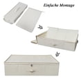 thumbnail image 2 of Caja de almacenamiento ultra grande debajo de la cama con tapa - Caja de almacenamiento de zapatos debajo de la cama para ropa y zapatos, diseño plegable con 6 asas, color beige, 2 of 5