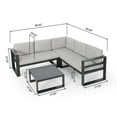 thumbnail image 5 of Miekor Furniture Dursley Outdoor Aluminum V Shape Sofa Sectional B5A9925, 5 of 9