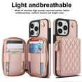 thumbnail image 2 of Crossbody Wallet Case for iPhone 15 Pro Max, RFID Blocking Zipper Handbag Purse Flip Cover, Kickstand Folio Case Card Slots Holder Wrist Strap Lanyard, 2 of 9