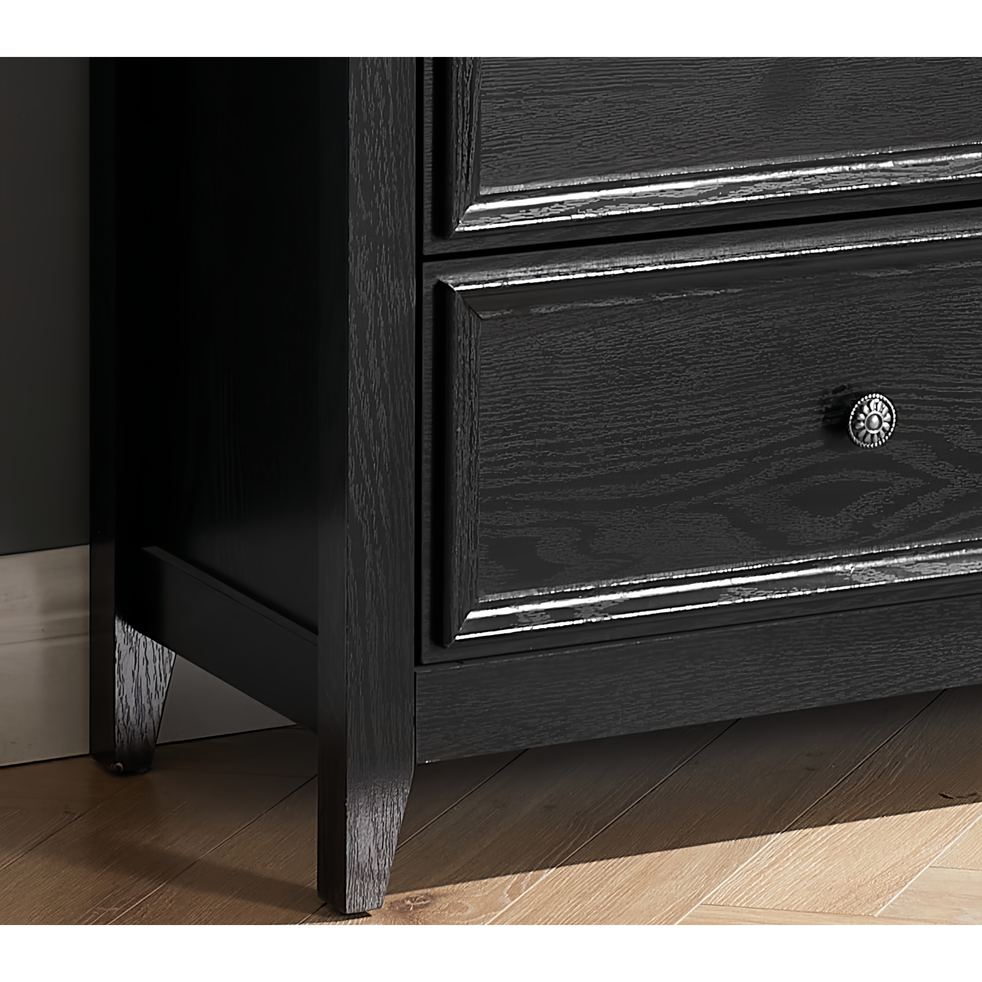 Leumius 7 Drawers Dresser,Modern 7 Drawers Cabinet Chest of Drawers Closet Organizers and Storage for Living Room,Bedroom,Black