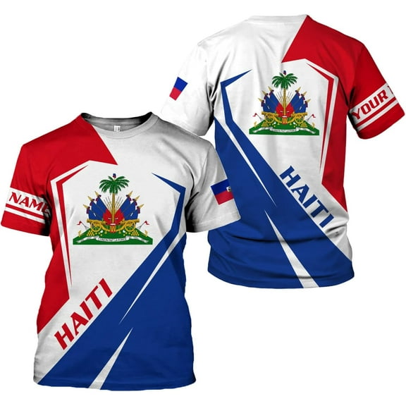 Personalized Haiti Shirt Haitians Flag Pride Shirt Haiti Shirts for Men & Women Haitian Pride Tshirt Haitian Flag Shirt (T-shirt, S)
