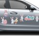 thumbnail image 2 of Juego de pegatinas reflectantes para coche, decoración de coche, conejo, huevo de Pascua, 1 Juego, 2 of 5