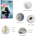 thumbnail image 5 of ZHONGYUTONG Zen Wall Art Stones Pink Lotus on Water Canvas Prints Spiritual Picture Bathroom Relaxing Artwork for Office Yoga Spa Meditation Room Framed (28.00" x 42.00"), 5 of 6