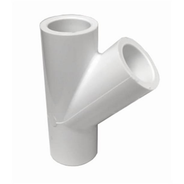 Wye 45 degree 1/2" Utility Grade PVC Fitting